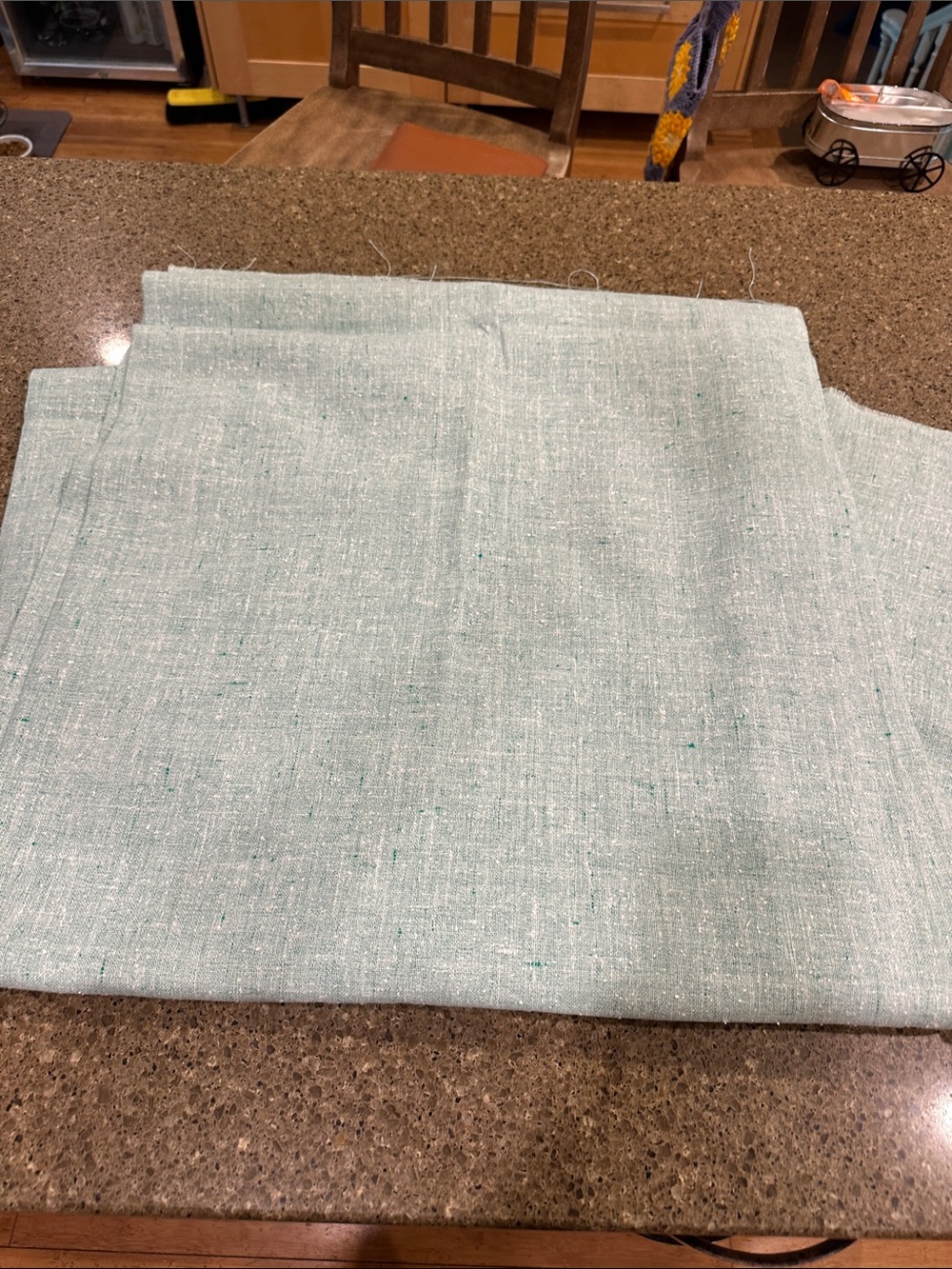 Vintage Light Aqua Textured Fabric
